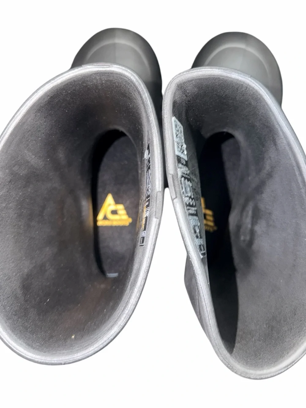 Men's Black Waterproof Rain & Snow Boots with Yellow Accent
